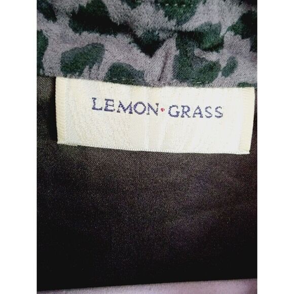 Lemon Grass XL Zip Front Jacket Vintage Gray Black Animal Print‎ Plear Front - Picture 5 of 7